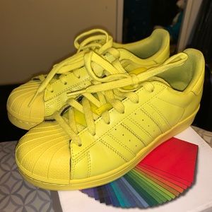 Yellow Pharrel Williams Adidas Superstar